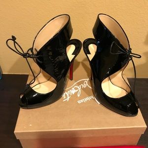 Christian Louboutin Black Peep Toe Heels